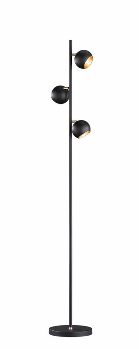 TRIO DAKOTA - Vloerlamp - Zwart mat - excl. 3x G9 3 W - Voetschakelaar