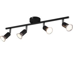 REALITY PARIS - Spot - Zwart mat - excl. 4x GU10 3 W - Plafondbevestiging