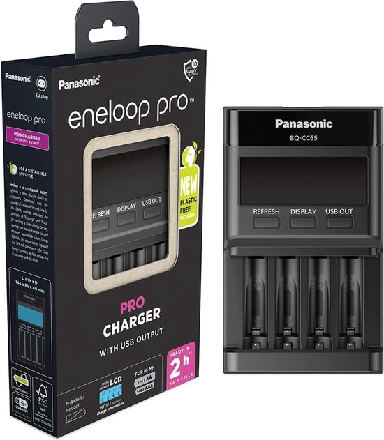 Panasonic Eneloop Pro Snelle Charger Met LCD Display