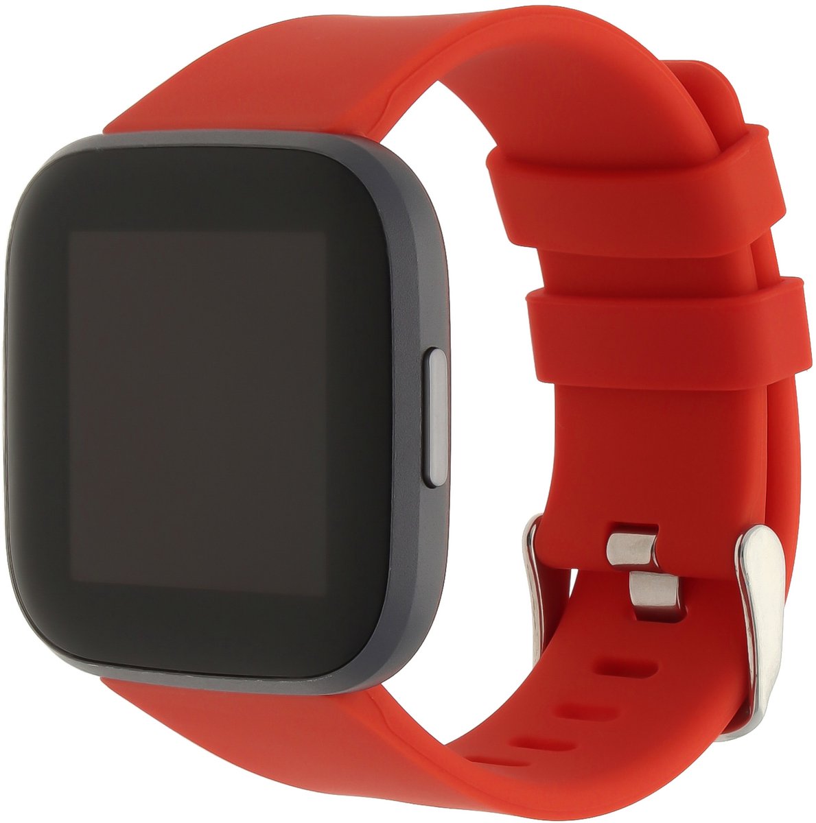 Fitbit Versa 1/2 rubberen sport bandje - Rood - Fitbit versa bandjes