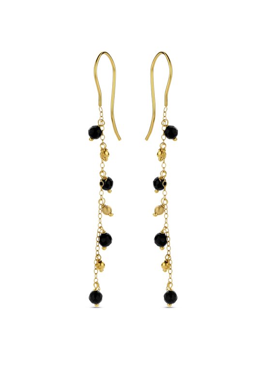 Casa Jewelry Boucles d'oreilles pendantes d'Oreilles Riva Onyx - Plaqué Or