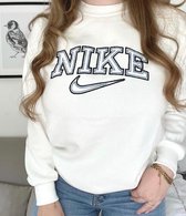 Nike sweater| Trui| Vintage|wit|Unisex|Maat L
