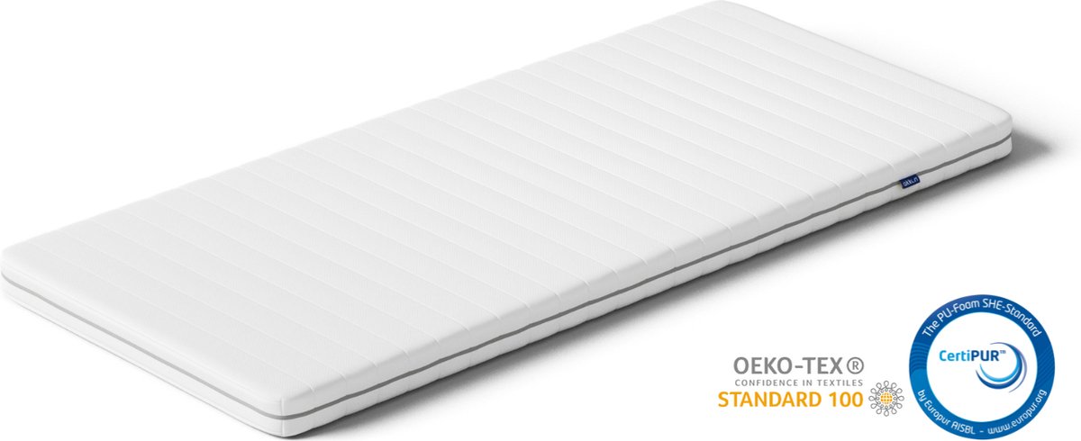 Akkon® Hybrid Topper Matras 140x210 - 7 cm dik | Koudschuim Topdekmatras - 90 nachten proefslapen Wit