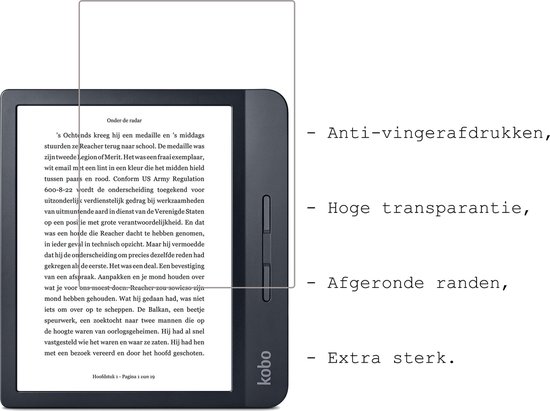 Screenprotector Geschikt voor Kobo Libra H2O Screenprotector Tempered Glass - Screenprotector Geschikt voor Kobo Libra H2O Screen Protector - 2 Stuks van Dux Ducis — afbeelding 3