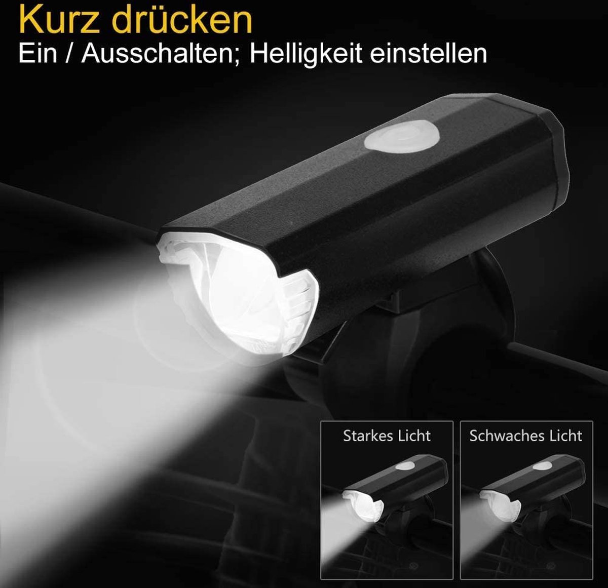 Fietslamp – fiets verlichting – duurzaam – waterbesteding - Bicycle light  - waterproo