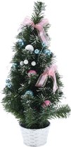 Kunstkerstboom - mini - PVC - inclusief versiering - kerstboom - 50 cm