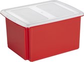 Sunware opslagbox 32 liter rood 45 x 36 x 24 cm met afsluitbare deksel