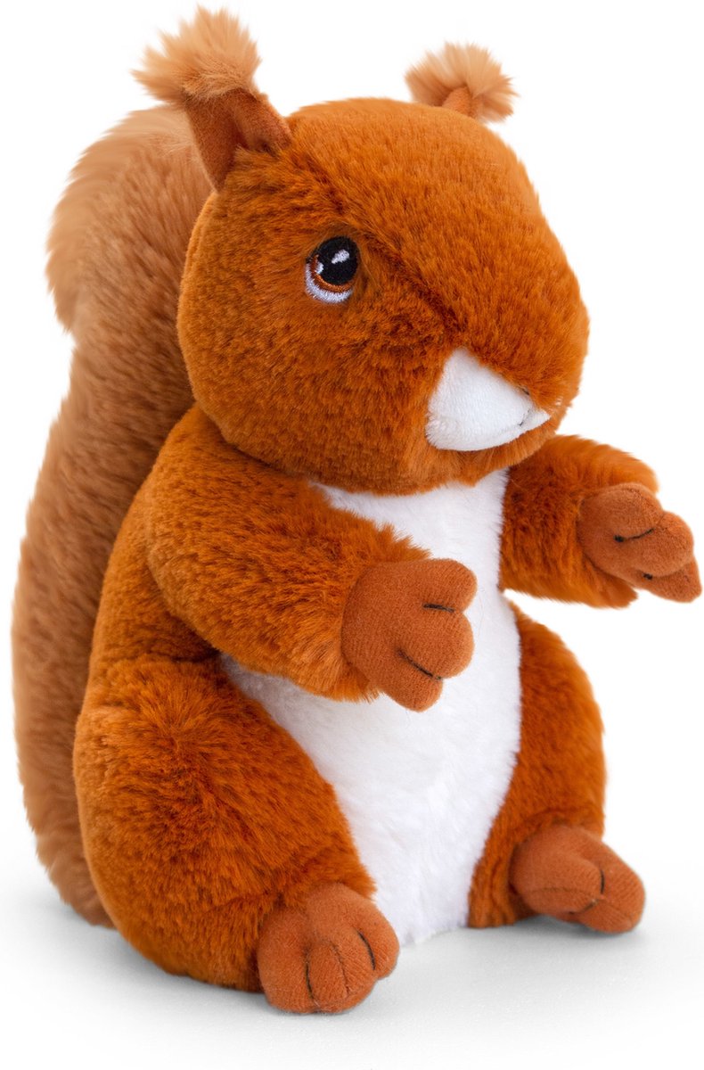 Keel Toys Knuffel - Eekhoorn - rood - dieren knuffels - pluche - 18 cm