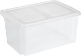 Sunware opslagbox 51 liter transparant 59 x 39 x 29 cm met afsluitbare deksel