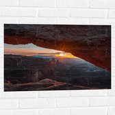 WallClassics - Muursticker - Coucher de Soleil au Parc National de Canyonlands - 75x50 cm Photo sur Muursticker