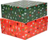 Bellatio Decorations Kerst cadeaupapier mixprint 250x70cm - 10x Rollen