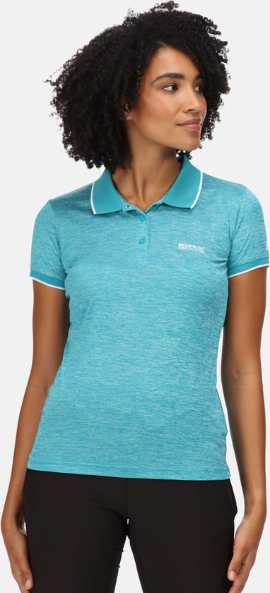T-shirt The Regatta Remex II à manches courtes - femme - séchage rapide - col polo - Blauw clair