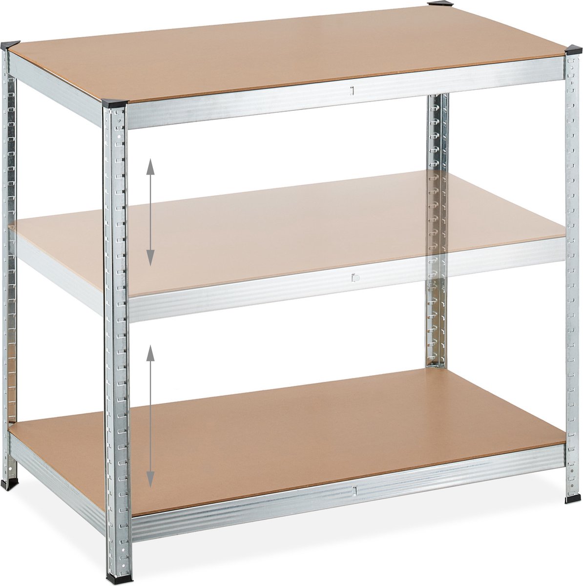 relaxdays Etagère Lourde Charge XL, capacité 1325 kg, 220x100x45 cm, 5