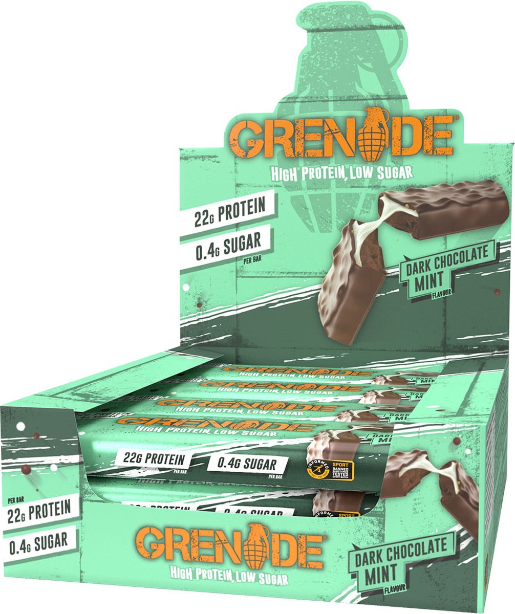 Goedkoopste Grenade Carb Killa Bars - Proteïne Repen - Dark Chocolade Mint - 12 Eiwitrepen (720 gram