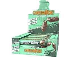 Grenade - High Protein, Low sugar - Protein bar - Dark Choc Mint - 22g eiwit - 12 x 60g - Eiwitreep - Diverse smaken