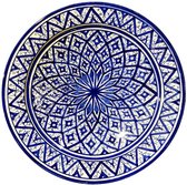 Handbeschilderde authentieke Marokkaanse schaal ø35 cm
