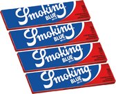Smoking Blue King Size Rolling Papers – Vloeipapier - Rolling Papers - Blauwe Vloei - Lange vloei – 4 stuks
