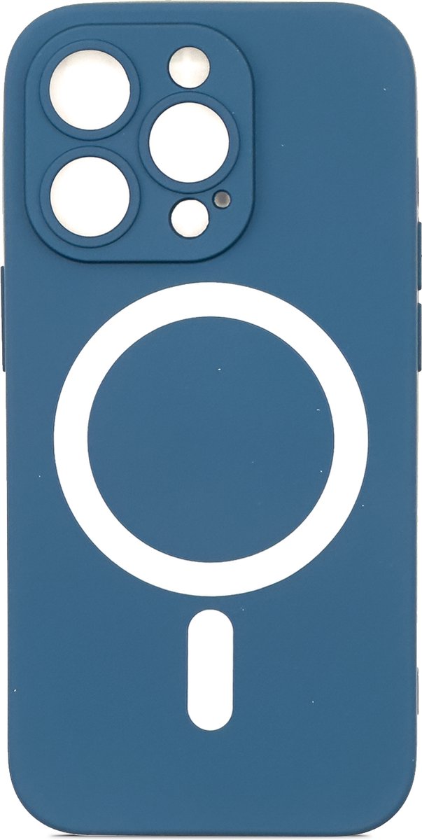 iPhone 14 Pro hoesje magnetisch - Blauw - Siliconen