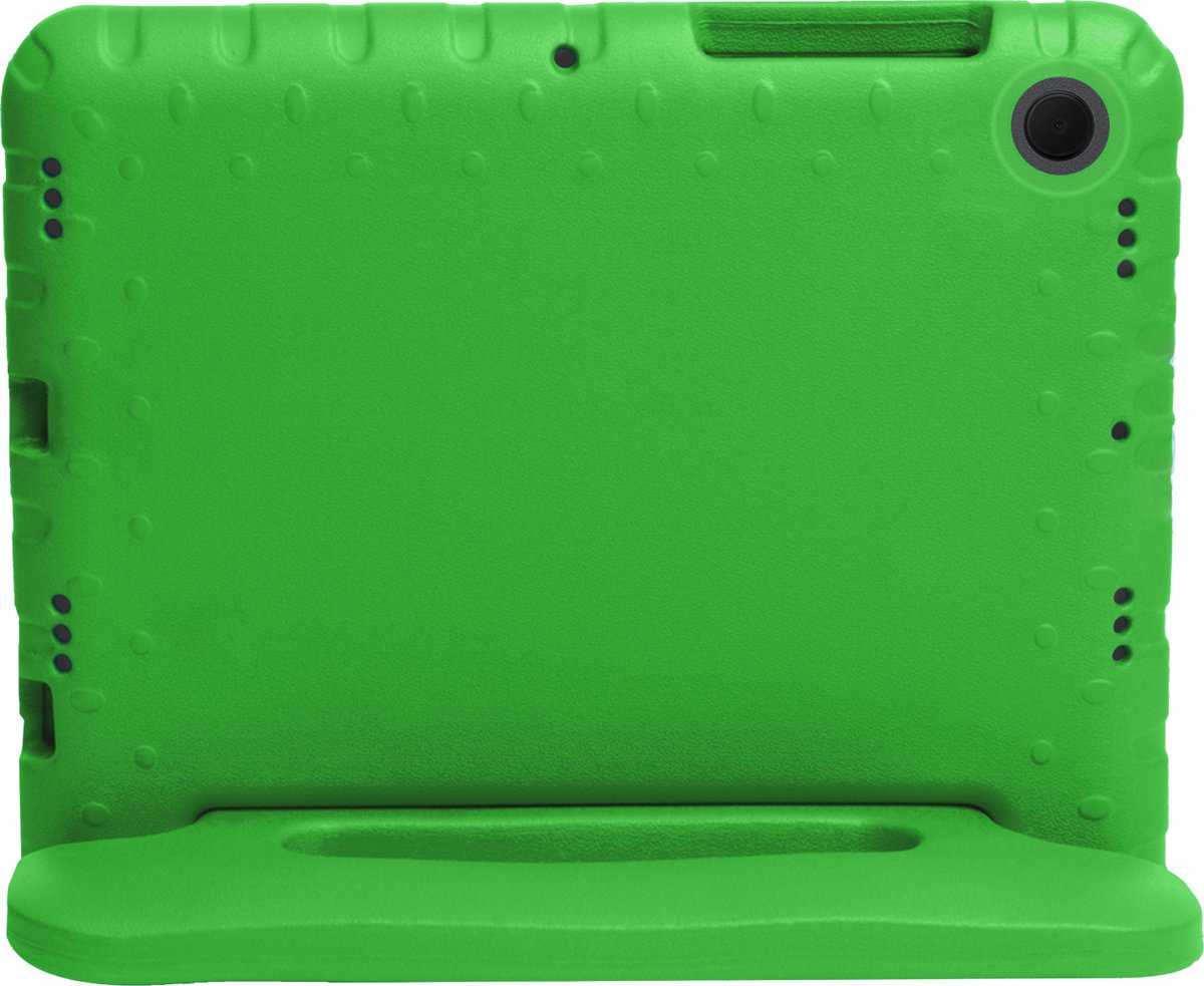 Hoes Geschikt voor Lenovo Tab M10 Plus 3rd Gen Hoes Bumper Kindvriendelijk Kids Case Met Screenprotector - Hoesje Geschikt voor Lenovo Tab M10 Plus (3e Gen) Hoesje Shockproof Cover Hoes - Groen