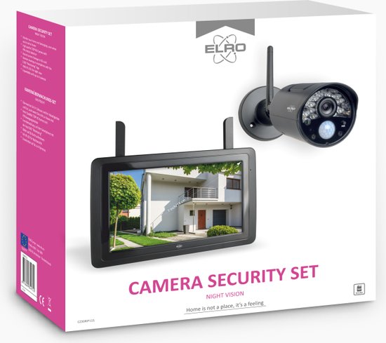 ELRO CZ30RIPS Draadloze HD Beveiligingscamera Set - 7” Monitor en Gratis  App -... | bol.com