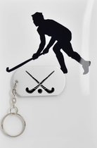 hockey sleutelhanger inclusief kaart - sport cadeau - sporten - Leuk kado voor je sporter om te geven - 2.9 x 5.4CM