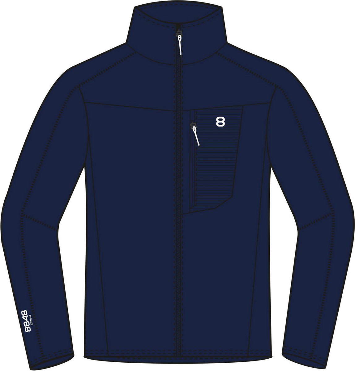8848 Altitude Amtech Sweat - Navy - Outdoor Kleding - Fleeces en Truien - Fleece