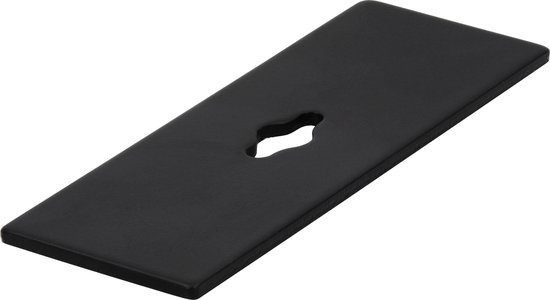 Mat zwarte achterplaat voor meubelknop 72 mm