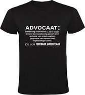 Advocaat woordenboek | Heren T-shirt | Kennis | Werk | Tovenaar | Goochelaar | Twijfelachtige | Zwart