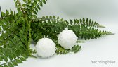 Kaars sneeuwbal - 2 stuks - met kaars onderzetter - kado vrouw - kado man - home en deco -
