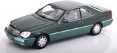 1992 Mercedes-Benz 600 SEC (Groen Metallic) (30 cm) 1/18 KK Scale [Modelauto - Schaalmodel - Miniatuurauto]