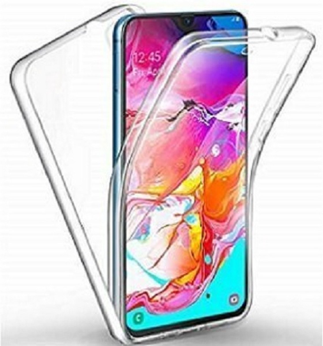 Samsung A70 Hoesje Siliconen TPU Transparant Full Cover