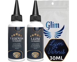 Glim® Lijm + Vernis voor bladmetaal - Deco Primer - Bladgoud lijm - Luxe Spuitfles - Decolijm waterbasis - Extra Sterk - Combideal 2x 30ML