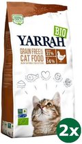 Yarrah cat adult graanvrij kip/vis kattenvoer 2x 2,4 kg NL-BIO-01