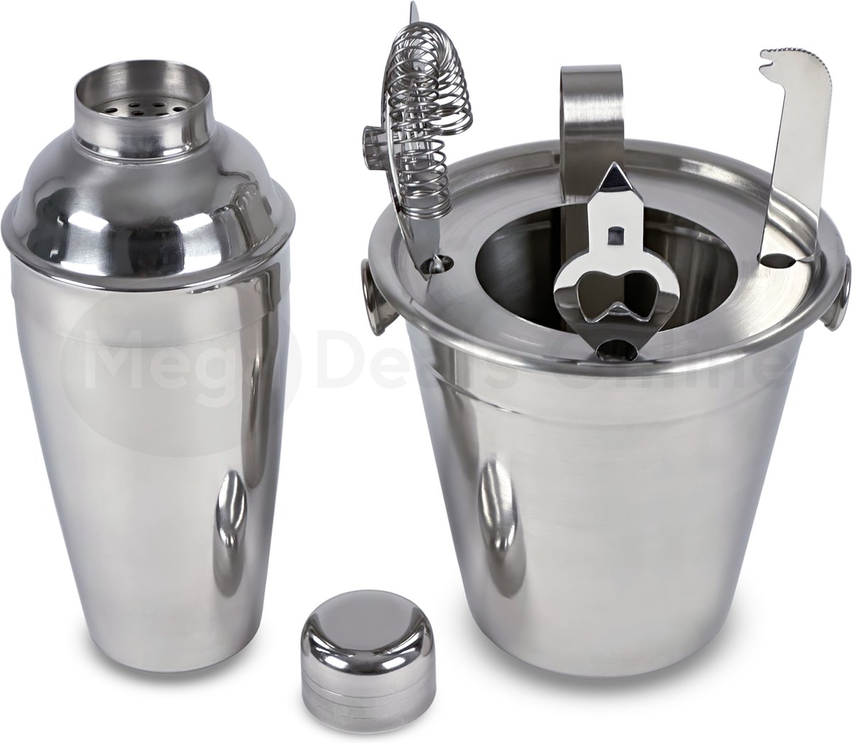 MDO Cocktailshaker 6delig cocktailshaker set 500ML RVS