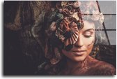Tableau sur verre Femme Femme Dans Une Forêt Magique | 80 x 60 cm | Peintures Sur Verre Peintures | Photo sur Glas | Décoration murale