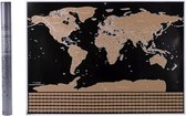 Wereldkaart Scratch map - 60 x 83 cm - Hoge Kwaliteit - Met Opberg Koker - IXEN