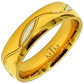 Tesoro Mio Michel – Verlovingsring / Trouwring Man- Edelstaal - Kleuren Goud – 21 mm / Maat 66