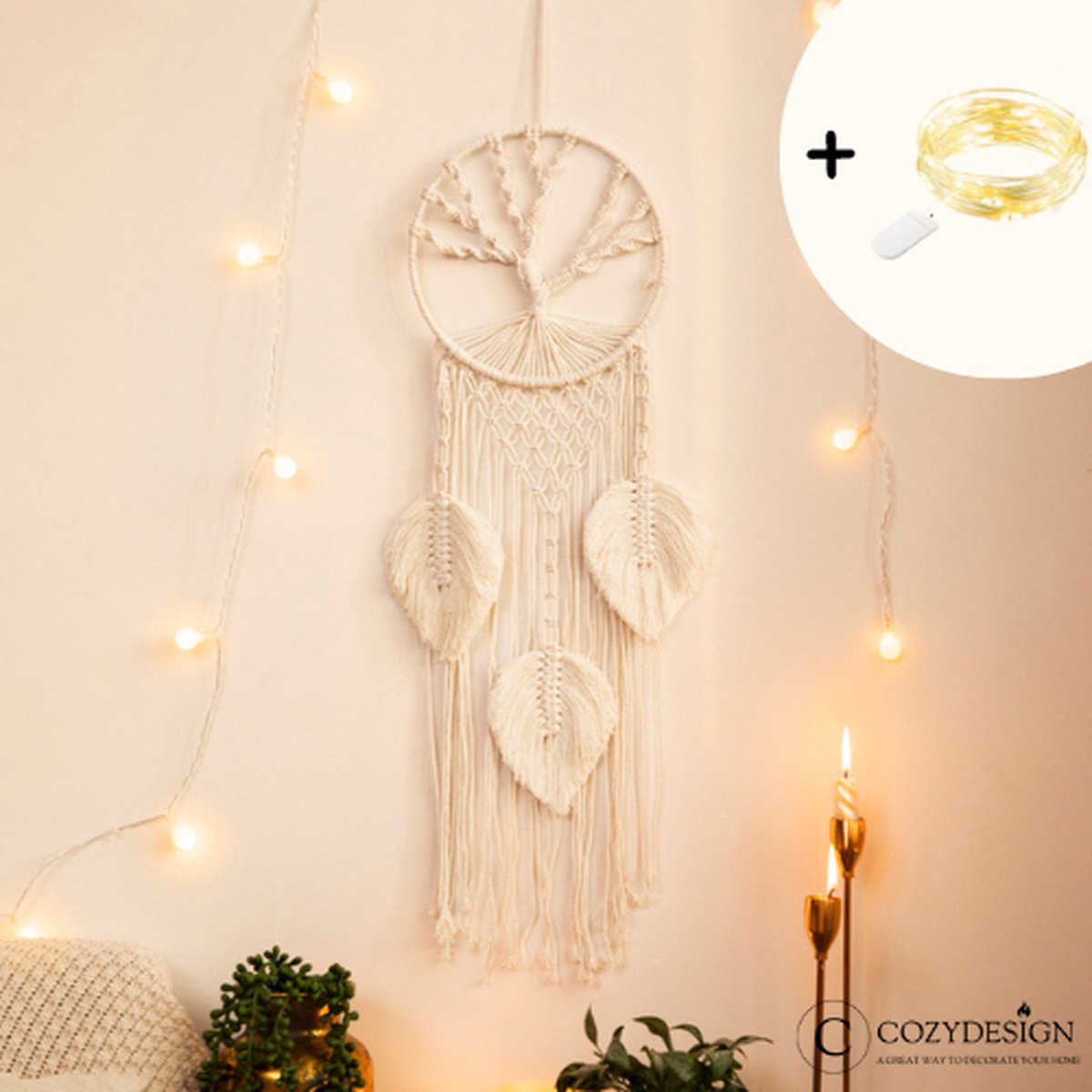 MYLERCT Dream Catcher, Beige Dream Catcher for Girls, Wall Hanger, with MYLERCT Dream Catcher, Beige Dream Catcher for Girls, Wall Hanger, with
