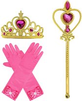 Verkleedkleren voor bij je Prinsessenjurk -  Inclusief Tiara, Toverstaf & Kroon