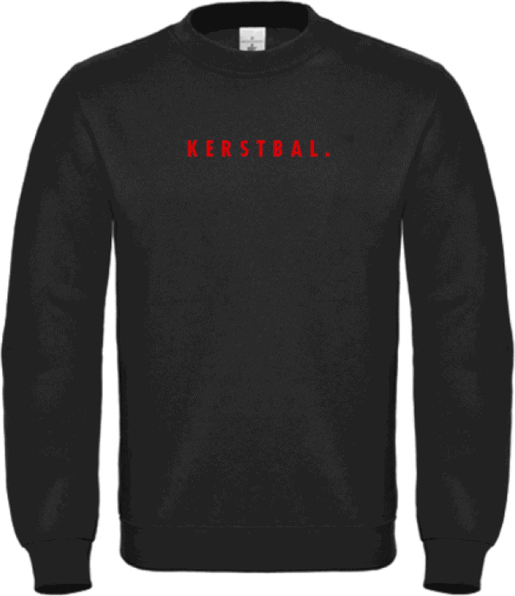 Foute kersttrui zwart L - Kerstbal - rood - soBAD. | Kersttrui soBAD. | kerstsweaters volwassenen | kerst hoodie volwassenen | Kerst outfit | Foute kerst truien
