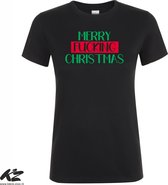 Klere-Zooi - Merry Fucking Christmas - Zwart Dames T-Shirt - XXL