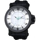 Xonix UN-001 - Horloge - Analoog - Mannen - Heren - Siliconen band - ABS - Cijfers - Streepjes - Achtergrondverlichting - Waterdicht - 10 ATM - Zwart