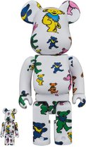 400% & 100% Bearbrick set - Grateful Dead (Dancing Bears Pattern)