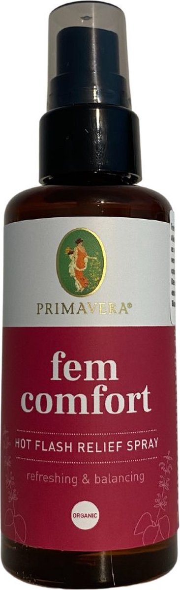 Primavera Fem Comfort - Bodyspray - Verkoeling en verfrissing bij opvliegers - aromatherapie - etherische olie