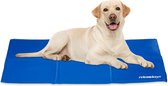 Tapis rafraîchissant Relaxdays pour chiens - tapis rafraîchissant - gel - tapis rafraîchissant - lavable - bleu - 110 x 70 cm