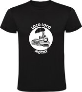 Loco Motief Heren T-shirt - trein - rijtuig - locomotief - spoor - spoorwegmateriaal - treinwagon - stoomtrein
