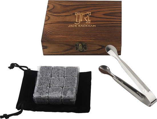 Whiskey Stones Set - 6 Stuks - Herbruikbaar - Cadeauset - Whiskey Stenen - Whisky - Jack Rackham - Cadeau cadeau geven Whiskey Stones Set - 6 Stuks - Herbruikbaar - Cadeauset - Whiskey Stenen - Whisky - Jack Rackham - Cadeau cadeau geven