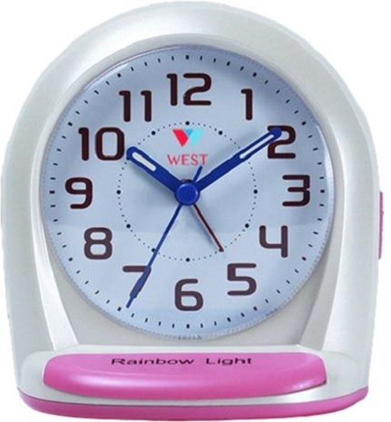 West Watches Basic Kinderwekker Alarmklok – klok kinderen - analoog – backlight - roze