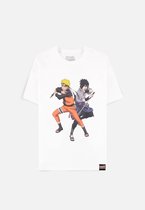 Naruto - Naruto & Sasuke Heren T-shirt - 2XL - Wit