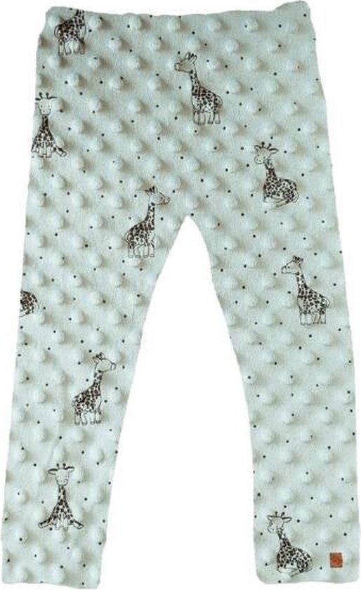 Pantalon minky girafe menthe